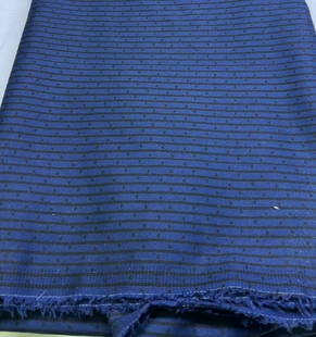 3米纯棉纱卡面料深蓝色