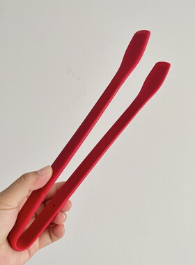 厚皮橙同款食品级硅胶夹子翘嘴厨房耐高温防烫烧烤肉牛排夹食物夹