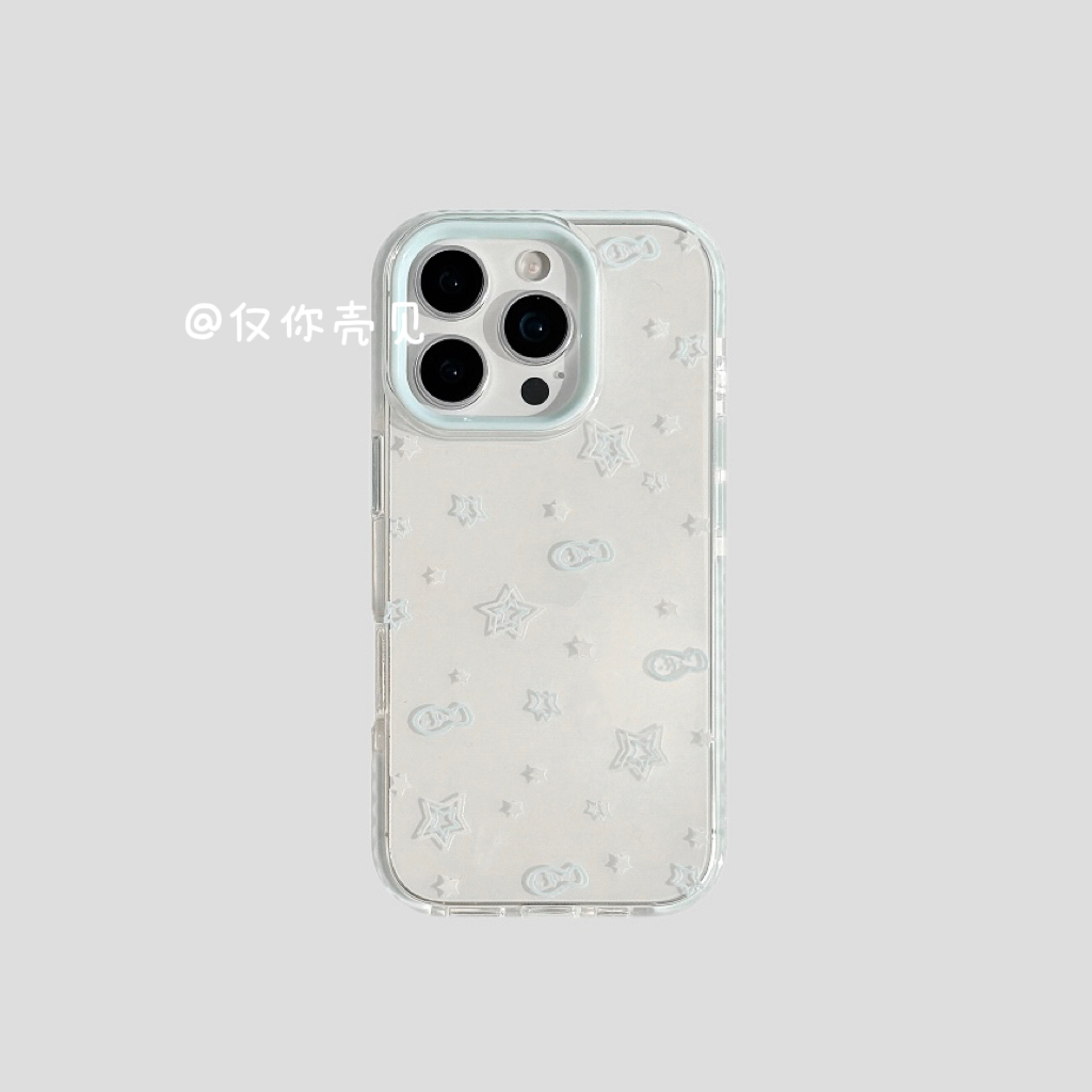 ins风星星小鱼适用iPhone16苹果15pro max手机壳14小清新13简约11