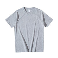 Heavy-duty solid color non-transparent 250g pure cotton round-neck short-sleeved T-shirt, thick pure white base layer T-shirt, men's and women's T-shirt top thumbnail 2