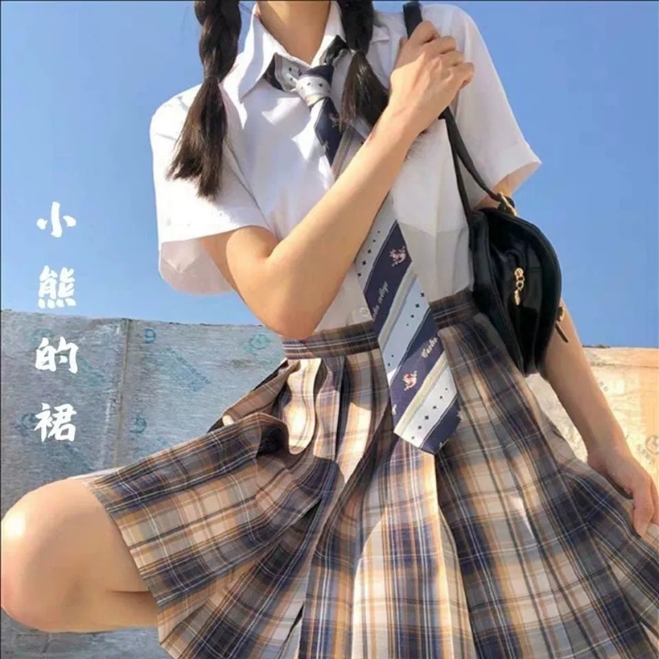 小熊的裙JK正统日系学生高腰领结