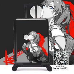 新世纪福音战士系列动漫行李箱男生明日香绫波丽大容量旅行拉杆箱