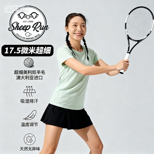 大牧场SHEEPRUN运动T恤美利奴