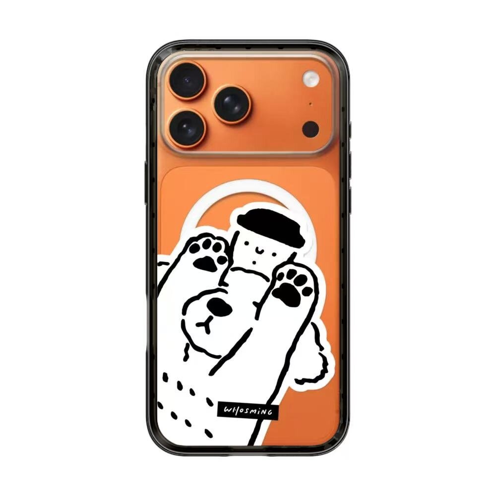 【韩国代购】纤巧版星宇橙狗狗顶咖啡适用苹果17/16promax手机壳iphone15plus保护套新款14/13pro磁吸Magsafe