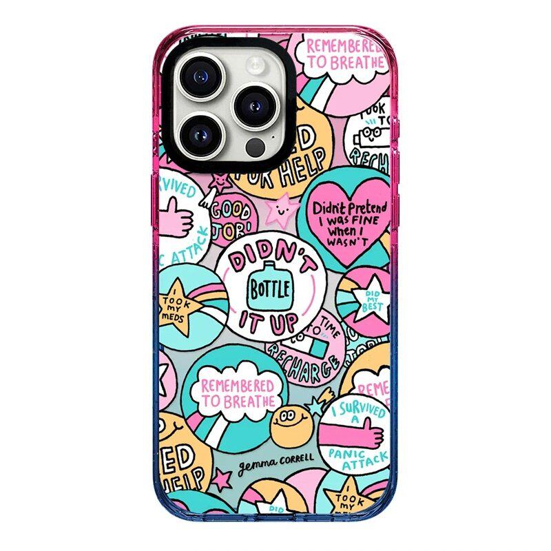 【韩国代购】新款棉花糖关爱自己适用苹果17/16promax手机壳iphone15/14pro/plus保护套13/12磁吸Magsafe防摔