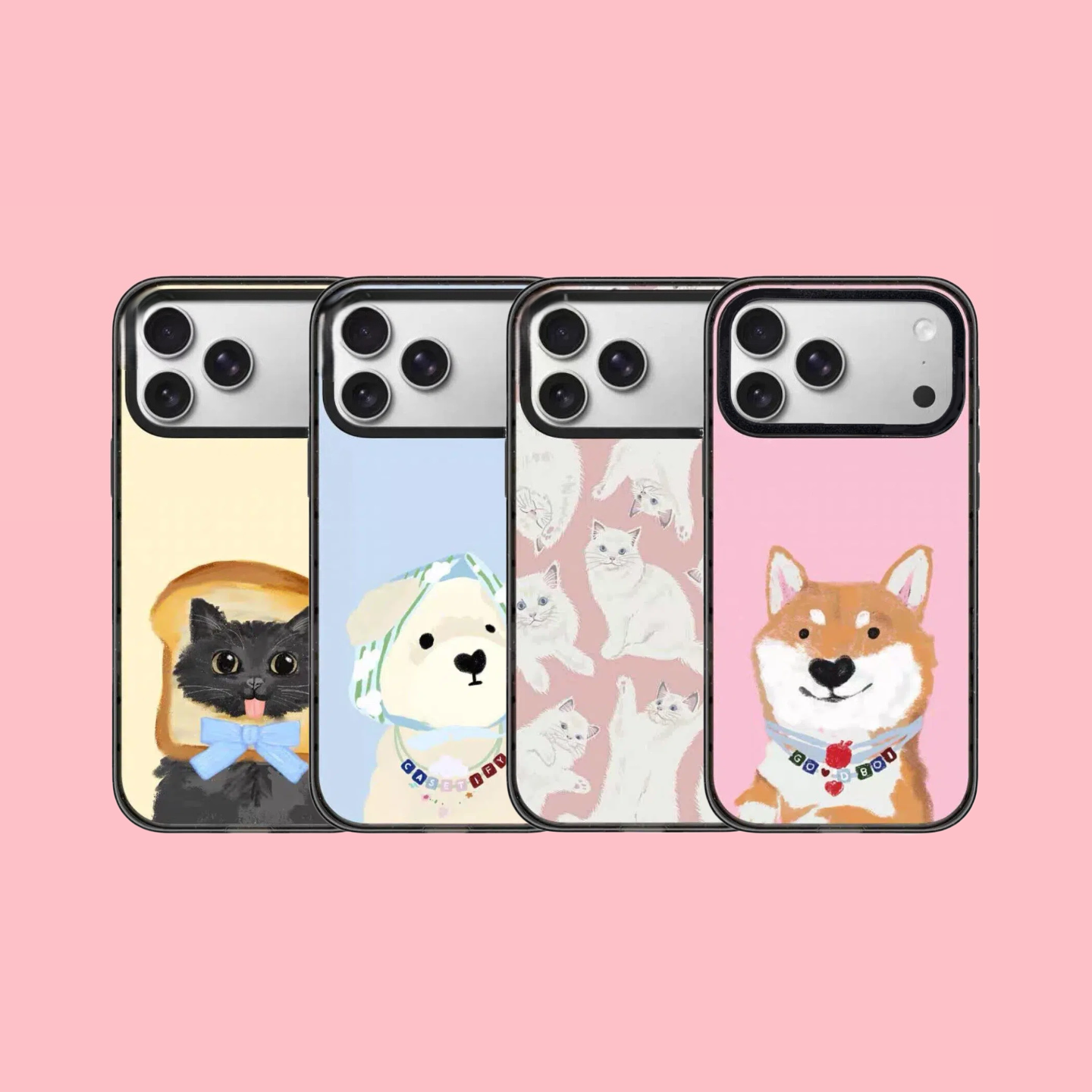 【韩国代购】新款萌宠粉底柴犬适用苹果17promax手机壳iphone16/15/14pro/plus防摔外壳13/12磁吸Magsafe情侣