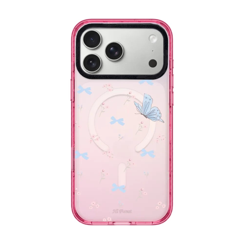 【韩国代购】新款粉钻海早报春日味道适用苹果17promax手机壳iphone16pro/15/14plus保护13/12ins磁吸Magsafe
