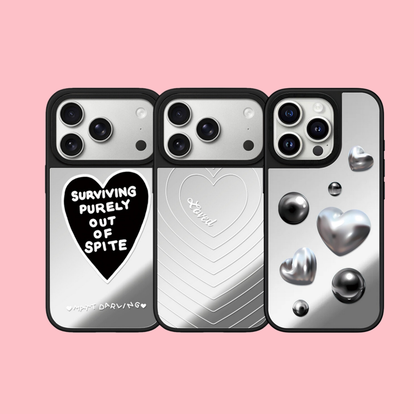 【韩国代购】爱心系列线条箭头适用iphone17手机壳苹果17/16/15promax防摔镜面14pro/plus磁吸Magsafe苹果13