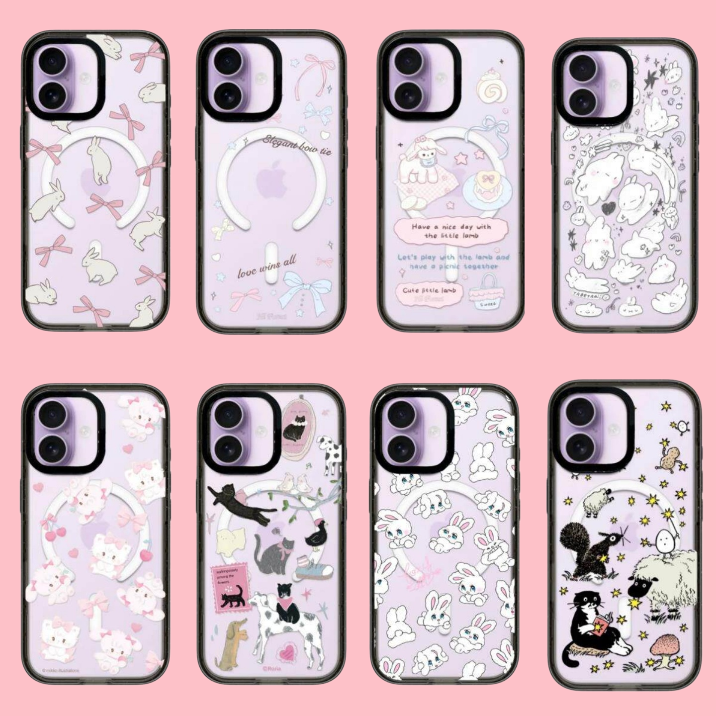 【韩国代购】新款薰衣草紫配色手机壳适用苹果17promax外壳iphone16/15/14pro/plus防摔透明13/12磁吸Magsafe