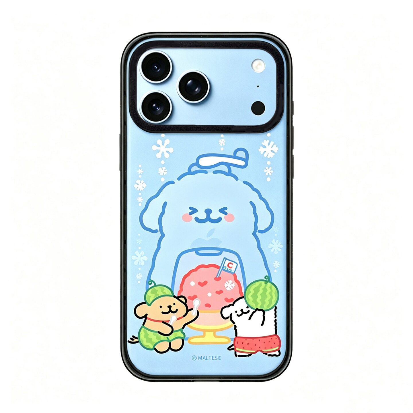【韩国代购】新款浅蓝西瓜冰线条狗适用iphone18/17promx手机壳苹果16/15pro防摔外壳苹果14/13磁吸Magsafe