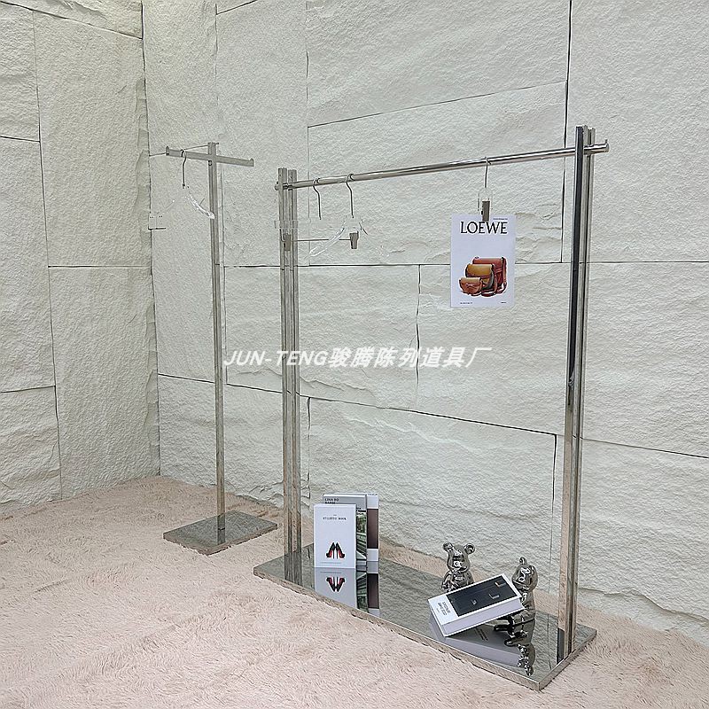 不锈钢8k镜面中岛架落地式陈列架