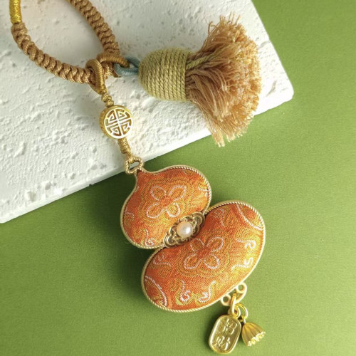 非遗纯手工定制名家宋锦葫芦挂件