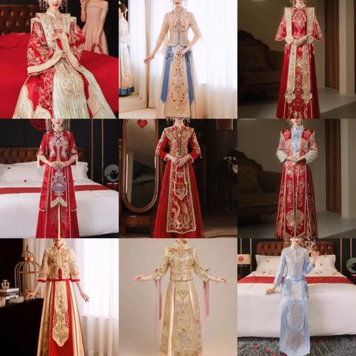 女士秀禾服中式嫁衣新中式