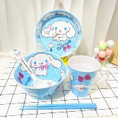 卡通玉桂狗儿童餐具套装 宝宝防摔无毒专用碗分格餐盘水果点心盘筷