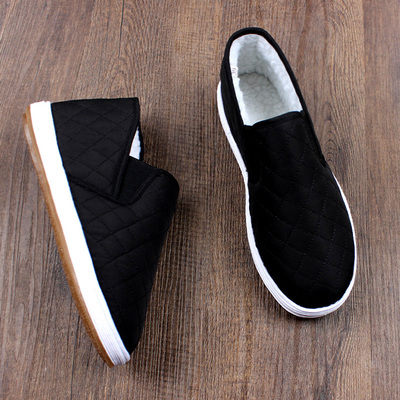 冬季加绒高帮一脚蹬千层底棉鞋