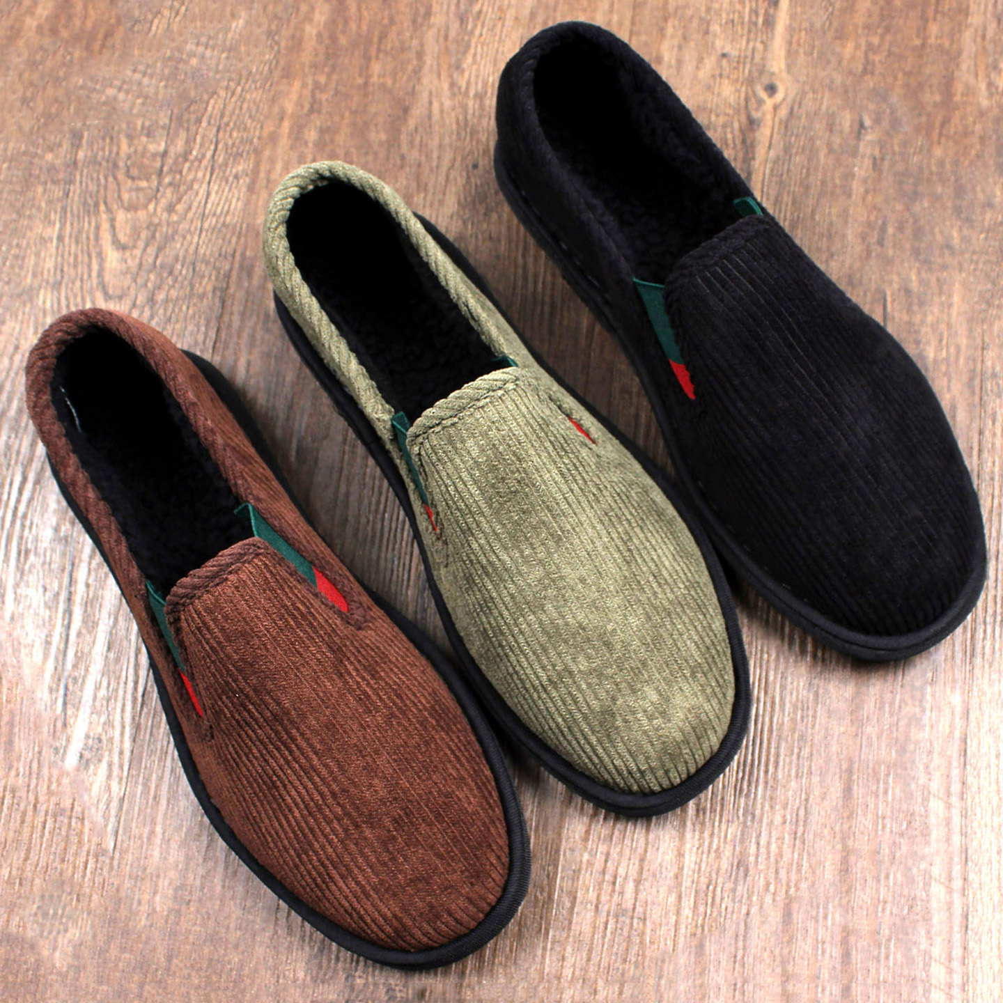 加绒保暖老北京布鞋男一脚蹬软底