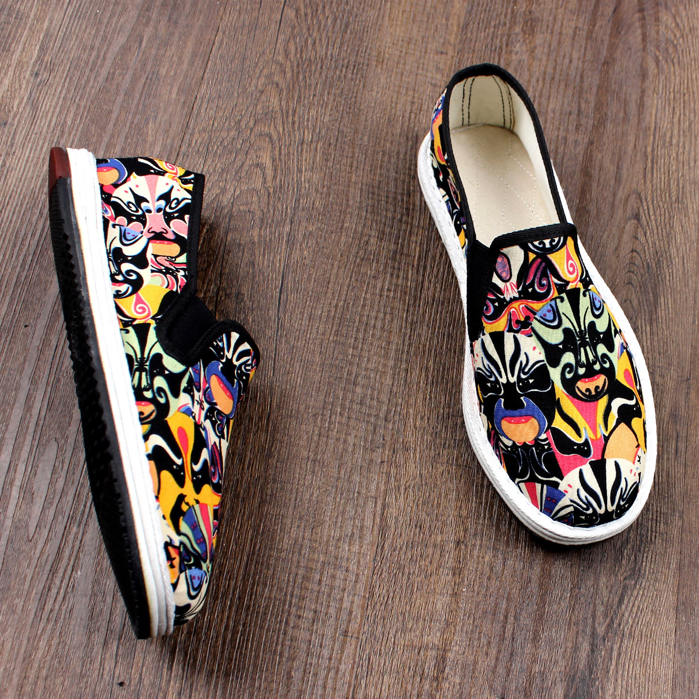 夏季新款老北京布鞋男高端手工千层底透气软底一脚蹬耐磨轻便休闲