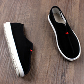 新款 老北京布鞋 男手工千层底一脚蹬中式 夏季 软底透气防滑耐磨僧鞋