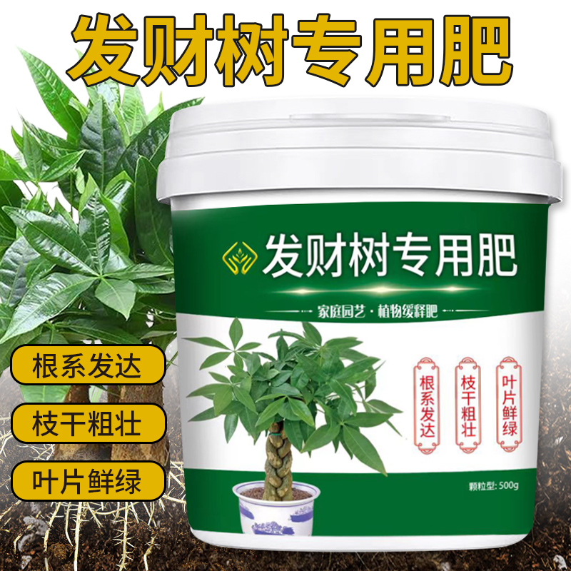 发财树专用肥增根壮苗防板结四季通用不烧根颗粒缓释型有机肥料