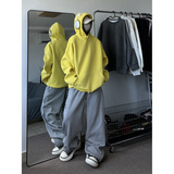 高级感实体店品质460克重磅明黄色慵懒卫衣男春秋连帽衫W099特50，男装卫衣，星座805 (原301D-3)