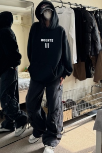 自拍图得物抖音品质360克65棉华棉连帽卫衣WD12特批45图片