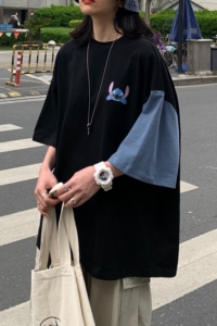 现货主推学生情侣短袖上衣T18图片