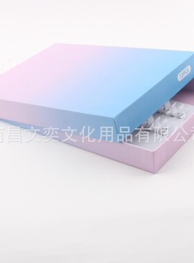 粉蓝渐变12支硬纸盒展示盒
