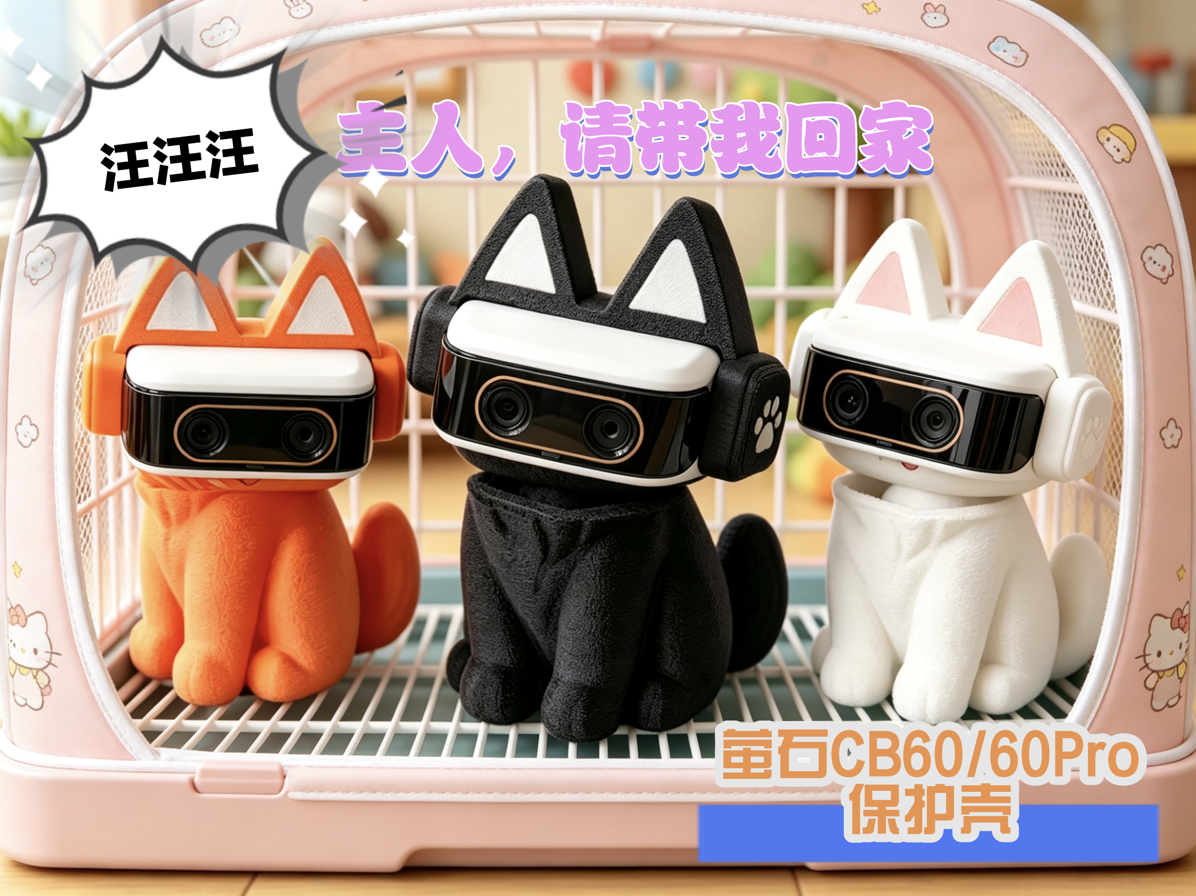 适用萤石CB60/60Pro保护外壳/音乐小狗 萤石监控配件 纸头哥正品