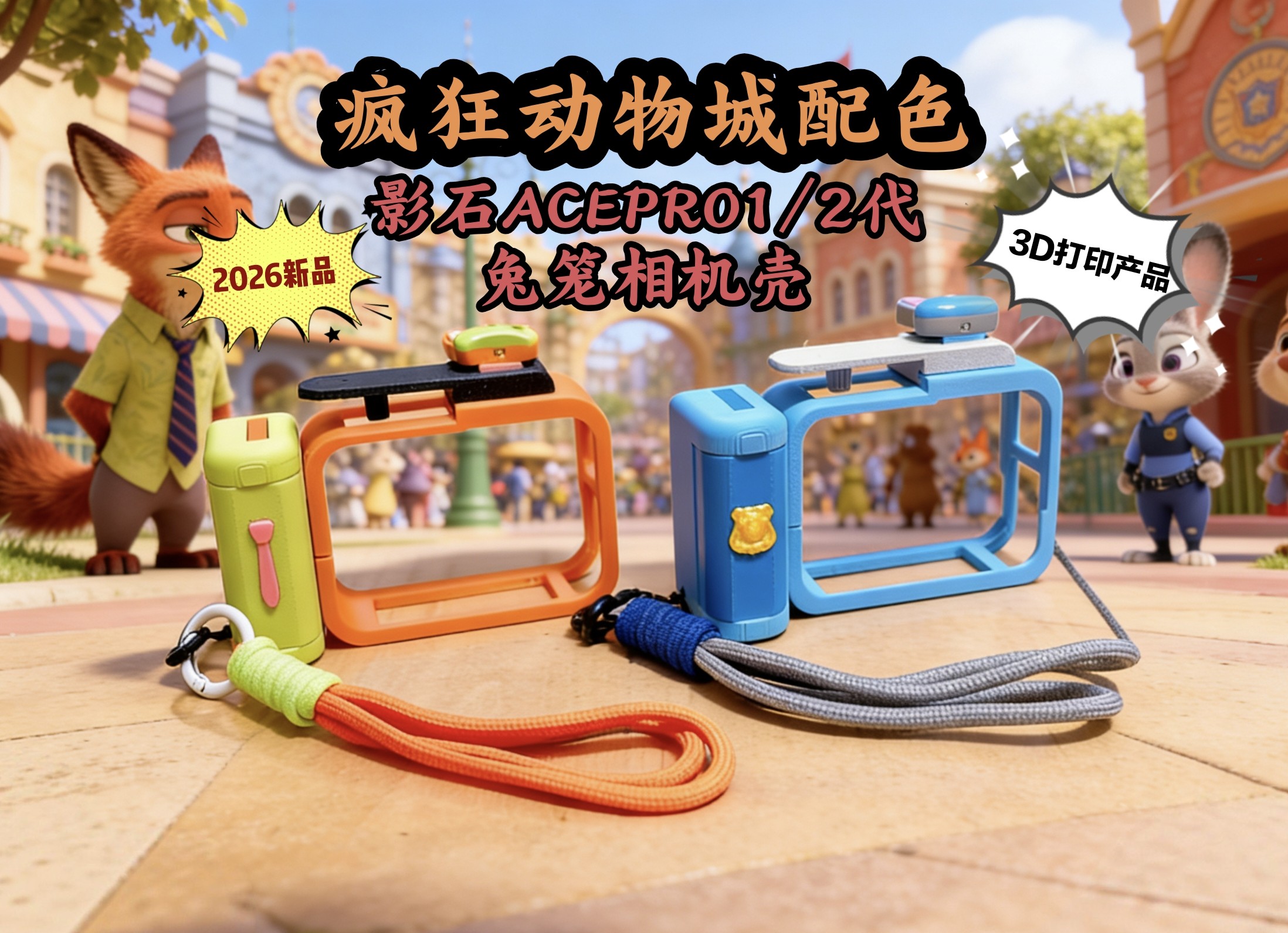 纸头哥疯狂动物城配色ACEPRO1/2代街拍套装影石 狐尼克兔子朱迪,个性定制/设计服务/DIY,3D打印/定制,淘宝优惠券,粉丝福利购,淘宝优惠卷