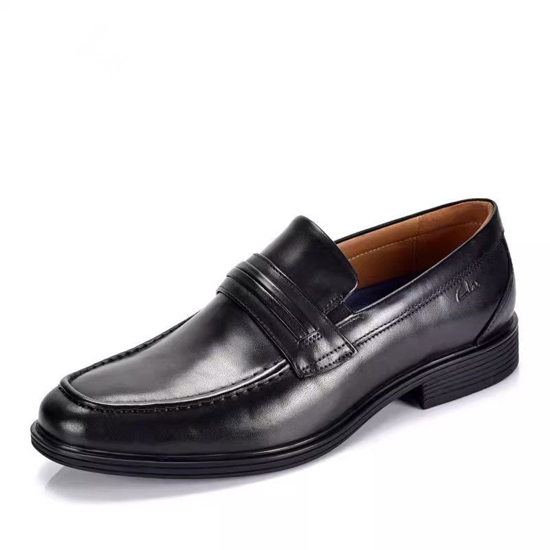 撤柜清仓男鞋一脚蹬商务休闲皮鞋圆头低跟耐磨防滑百搭真皮乐福鞋