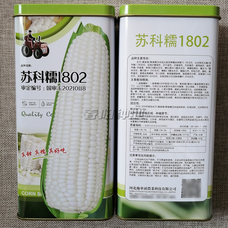 苏科糯1802甜糯白玉米种子鲜食糯玉米种籽黏甜好吃高产抗病粘玉米