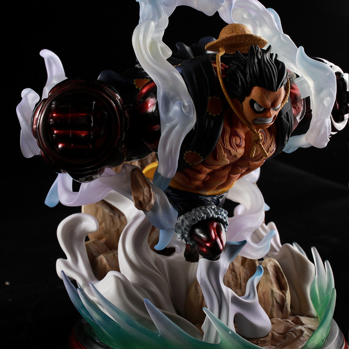 四档弹跳人铁拳路飞大号手办2海贼王战斗场景4挡玩偶模型生日礼物