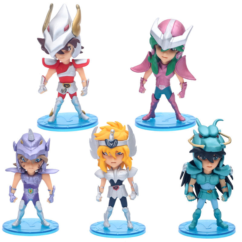 圣斗士星矢全套手办2二次元动漫人物模型紫龙冰河瞬q版摆件限量版