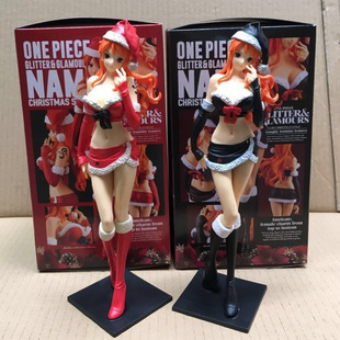 onepiece海贼王闪光&魅力圣诞娜美的圣诞节服特别版手办模型公仔