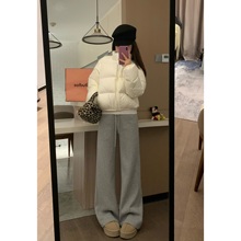 VASSE 白色肯豆羽绒服 显瘦保暖0压感短款立领百搭90白鸭绒外套冬