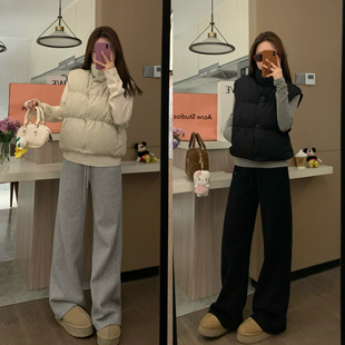 VASSE 我的舒适区 松弛磨砂质感气质立领轻型0压感白鸭绒羽绒马甲