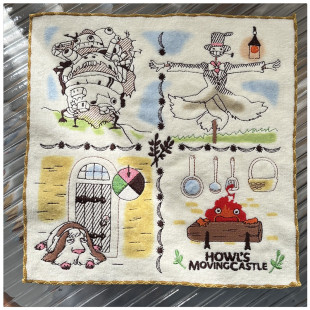 新出口日本外贸余单柔软纯全棉割绒可爱刺绣儿童亲肤方巾25 25cm