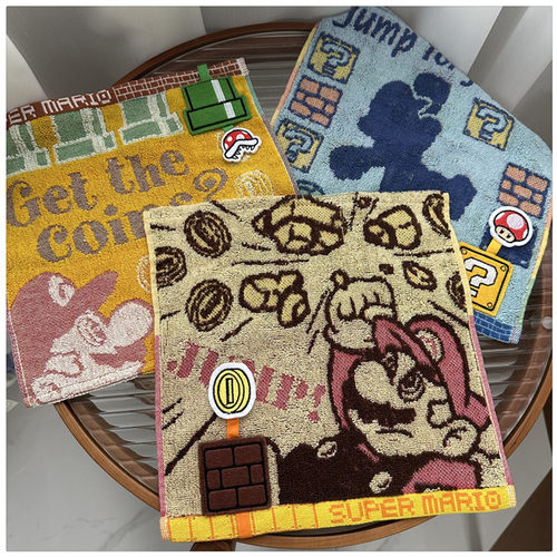 日单外贸新品纯棉柔软可爱方巾