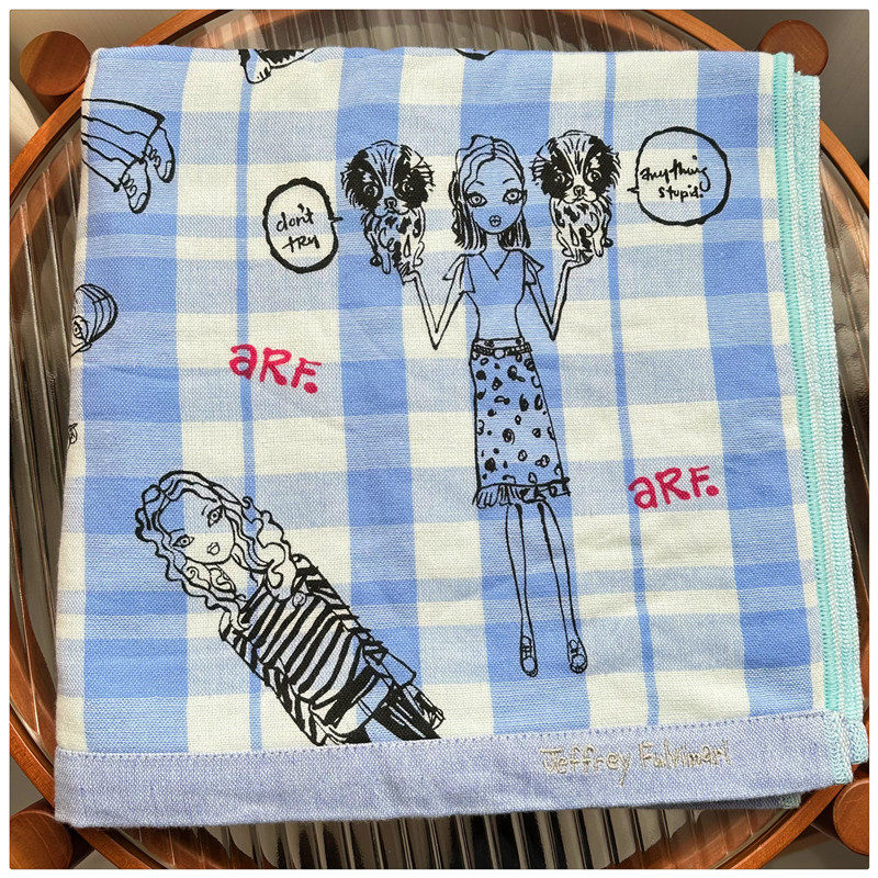 出口日本外贸余单全棉全棉纱布毛圈柔软透气可爱儿童亲肤柔软浴巾