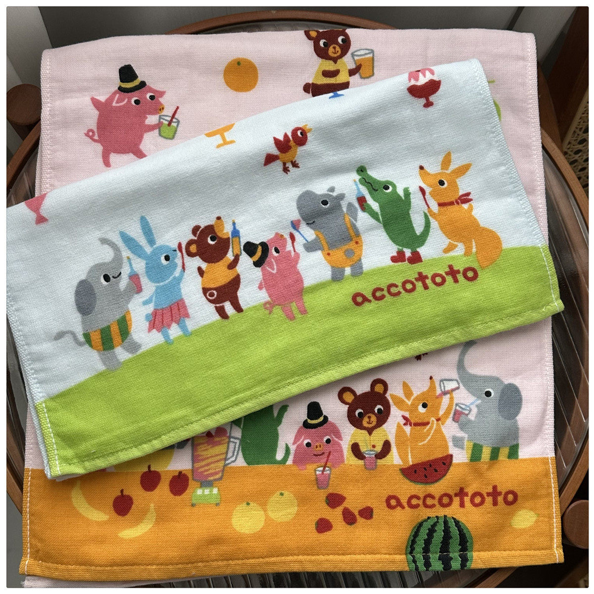 新品出口日本外贸单纯棉柔软婴幼儿童带挂绳柔软无捻纱布毛巾面巾