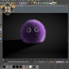C4D毛发小球人动画工程2022文件含材质学习交流参考用很不错