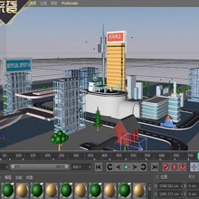 C4D动画工程小车2火车城市建筑含材质贴图学习交流才参考文件可修