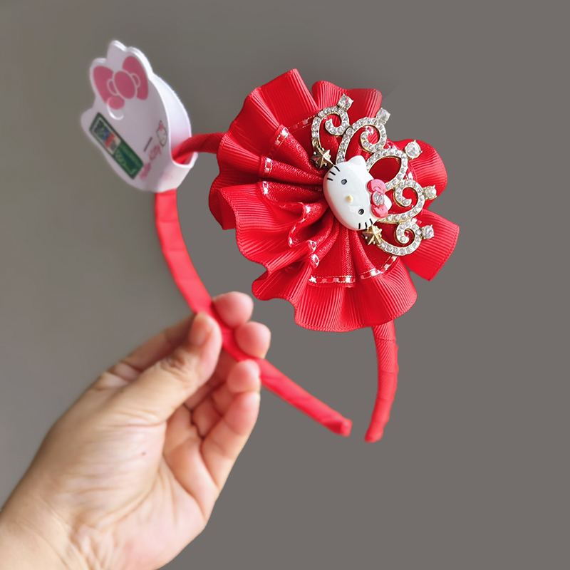 凯蒂猫儿童节日红色皇冠发箍发饰