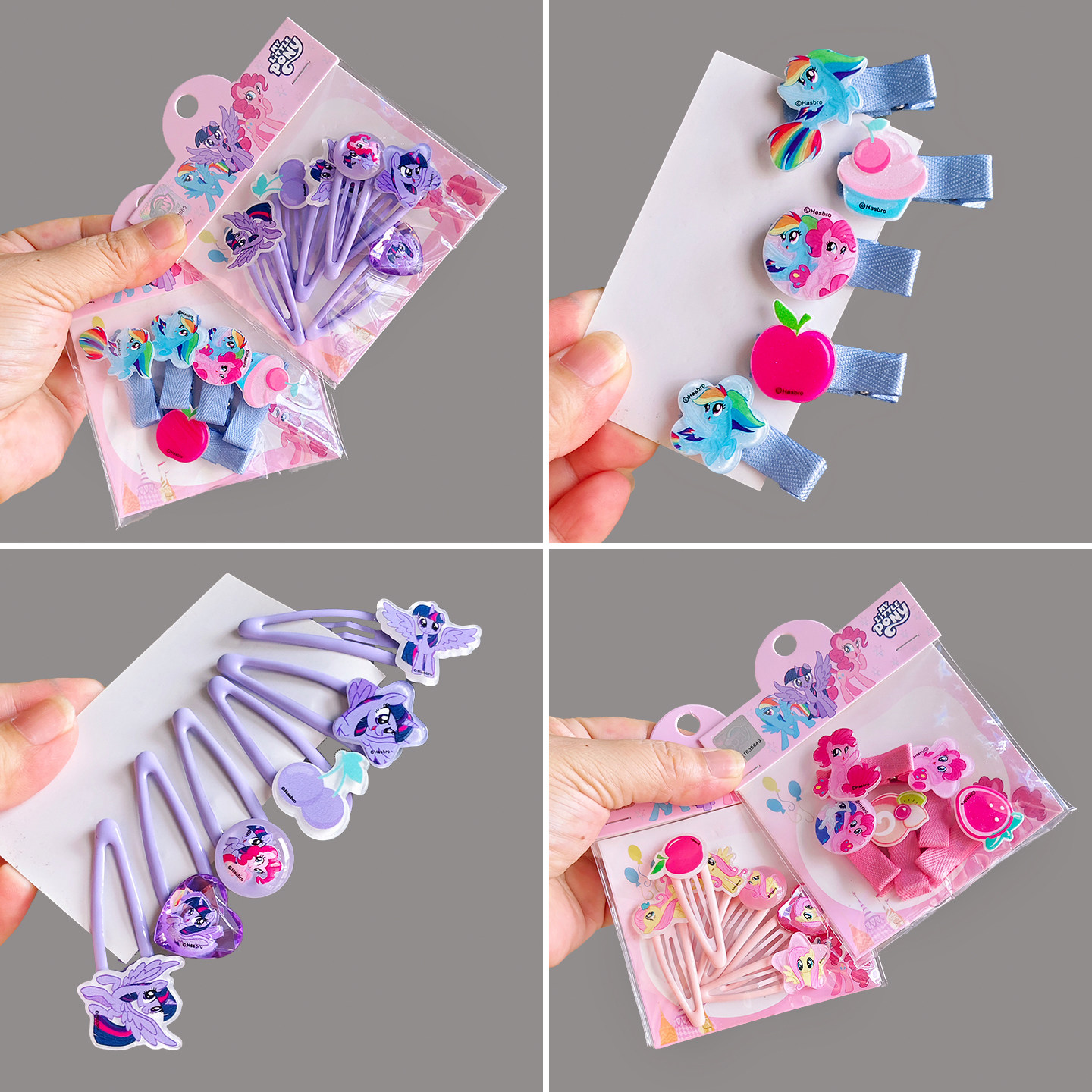 MyLittlePony小马宝莉正版授权儿童发饰女童BB夹刘海碎发全包边夹