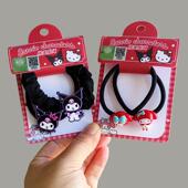 Sanrio三丽鸥正版 库洛米美乐蒂凯蒂猫马尾发圈儿童公主皮筋发饰