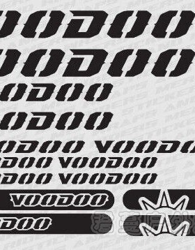 VOODO车架贴纸公路自行车反光死飞车架贴贴防水反光改色