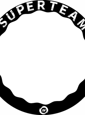 superteam波浪轮组贴纸公路车轮组碳圈刀圈贴纸自行车轮组贴纸2轮