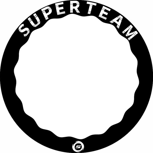 superteam波浪轮组贴纸公路车轮组碳圈刀圈贴纸自行车轮组贴纸2轮