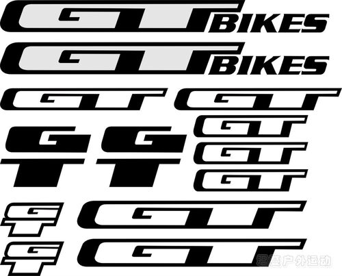 GT BIKES车架贴纸 山地车贴纸 GT车架贴纸 镂空车架贴 防水防晒