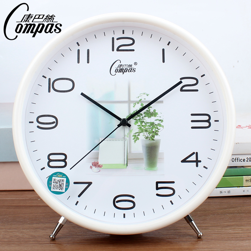 康巴丝闹钟两用静音床头老人卧室